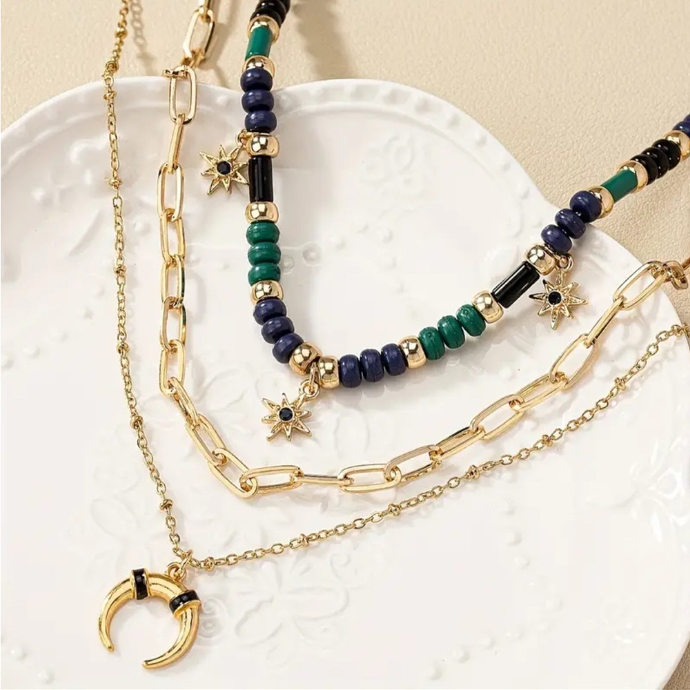 Boho Layered Necklace‎ Set